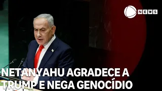 Netanyahu thanks Trump and rebuts genocide accusation