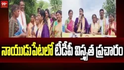నాయుడుపేటలో టీడీపీ విస్తృత ప్రచారం | TDP Election Campaign in Nayudupeta | 99TV