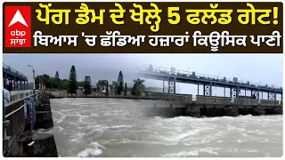 Pong Dam Gates Opened | ਪੋਂਗ ਡੈਮ ਦੇ ਖੋਲ੍ਹੇ 5 ਫਲੱਡ ਗੇਟ! ਬਿਆਸ 'ਚ ਛੱਡਿਆ ਹਜ਼ਾਰਾਂ ਕਿਊਸਿਕ ਪਾਣੀ