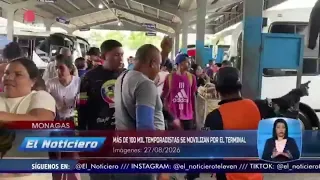 Over 100,000 Vacationers Move Through Maturín Terminal - The Midday News Broadcast