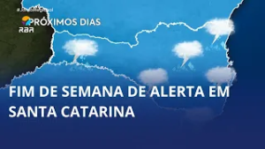 Fim de semana de alerta em Santa Catarina