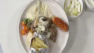Chef prepares beef roast with jalapeño sauce for the family to enjoy