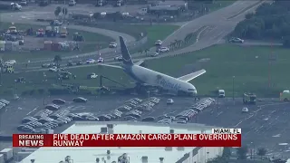 At least 5 dead, 5 others injured after Amazon cargo plane barreled off runway at Miami airport