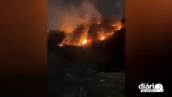 Brushfire hits the area around Cristo Rei Hill and alarms residents in Cajazeiras