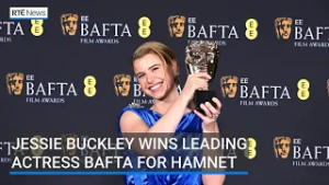 Jessie Buckley wins Leading Actress BAFTA for Hamnet | #RTENews #BAFTAAWARDS