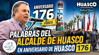 ALCALDE DE HUASCO EN ANIVERSARIO DE LA COMUNA 176 AÑOS