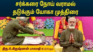 சர்க்கரை நோய் வராமல் தடுக்கும் யோகா முத்திரை | Prevent Diabetes | Krishnan Balaji | MEGA TV