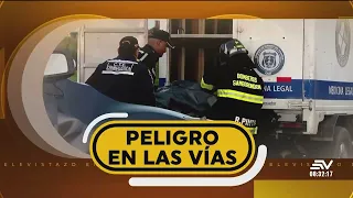 Manta-Rocafuerte Highway: driver survives serious accident | Televistazo | Ecuavisa