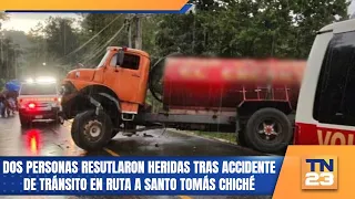 Two people injured following traffic accident on route to Santo Tomás Chiché