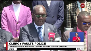 Church calls for IG Kanja's resignation over political goonism
