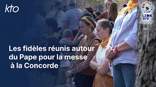 Les fidèles réunis autour du Pape pour la messe à la Concorde