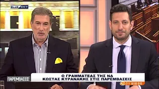 Ο Γραμματέας Πολιτικής Επιτροπής της ΝΔ Κων. Κυρανάκης στις ΠΑΡΕΜΒΑΣΕΙΣ