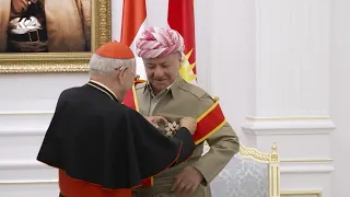 کاردیناڵی فەخریی کلدانەکان نیشانی ئاستبەرزی رێزلێنانی پاپا بە سەرۆک بارزانی دەبەخشێت