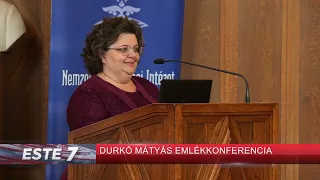 Durkó Mátyás Emlékkonferencia az egyetemen // Este7