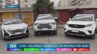 Carabineros recover three stolen vehicles and arrest three people in Rancagua