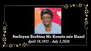 Death Announcement - Surleyan Berbina Mc Kenzie née Hazel
