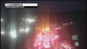 Portion of Interstate 95 South in Fairfield closed after pedestrian struck by vehicle