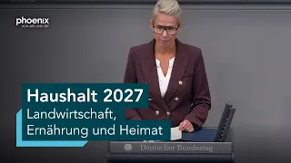 Aussprache zum Haushalt für Landwirtschaft, Ernährung und Heimat | 10.09.26