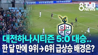 Daejeon Hana Citizen's 5-0 Big Win.. What’s Behind the Surge from 9th to 6th in Just One Month? |...