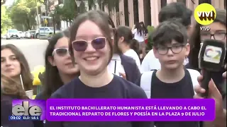 Traditional Distribution of Flowers and Poetry at Plaza 9 de Julio - La Tele con Vos 09/18/2026