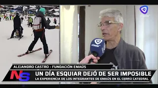 Integrantes de Emaús pudieron esquiar por primera vez en el Cerro Catedral