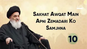 Sakht Awqat Me Apni Zimedari Ko Samajhna | Ayatollah Sayyid Sadiq Hussaini Shirazi Ke Bayanat