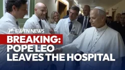 BREAKING: Pope Leo Leaves Hospital, Greets Cheering Crowd | EWTN News