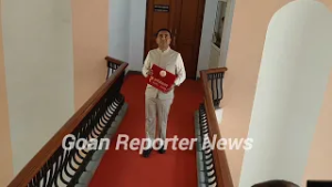 Goan Reporter:: CM Dr Pramod Sawant coming out from his office before presenting the State Budget