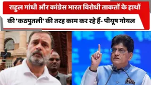 राहुल गांधी और कांग्रेस भारत विरोधी ताकतों के हाथों की 'कठपुतली' की तरह काम कर रहे हैं- पीयूष गोयल