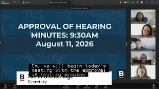 Zoning Board of Appeal Hearings 9/8/26