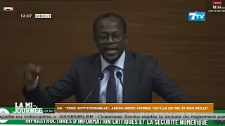 National Assembly: Abdou Mbow asserts that "the institutional crisis is very real"