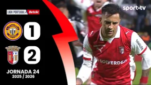 Resumo: Nacional 1-2 Braga - Liga Portugal Betclic | sport tv