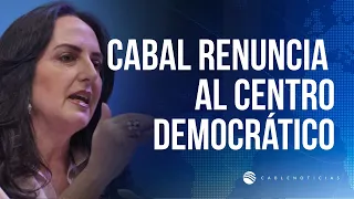 María Fernanda Cabal formalizes her resignation from the Democratic Center