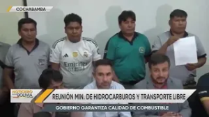 Gobierno y transporte libre de Cochabamba llegan a acuerdos para mejorar la calidad de combustible
