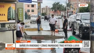 Daños en viviendas y zonas inundadas tras intensa lluvia