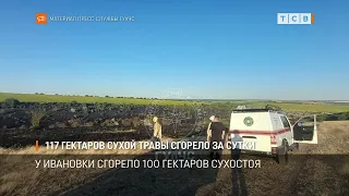 117 hectares of dry grass burned in 24 hours