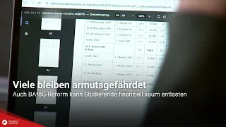 Many remain at risk of poverty: BAföG reform also fails to provide significant financial relief f...