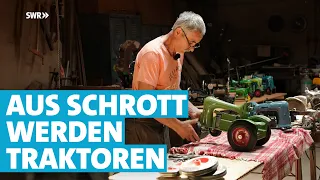 Eifeler Tüftler bastelt aus alten Nähmaschinen Traktoren
