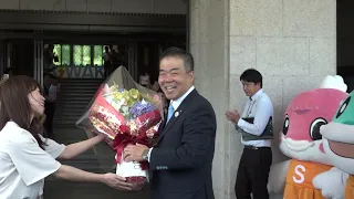 Shiga Prefecture Governor Mikazuki's Inaugural Press Conference for a Fourth Term