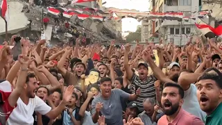 Mondiali, i palestinesi seguono Argentina-Egitto tra le macerie di Gaza