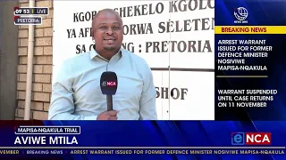 Warrant of arrest issued but stayed for Mapisa-Nqakula after no-show in court
