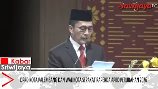 The Palembang City Council and the Mayor Agree on the Draft Regional Regulation on the 2026 Revis...