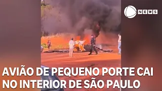 Small aircraft crashes in the interior of São Paulo