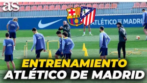 ENTRENAMIENTO completa del ATLÉTICO DE MADRID antes del BARÇA-ATLETI de COPA DEL REY: BARRIOS, baja