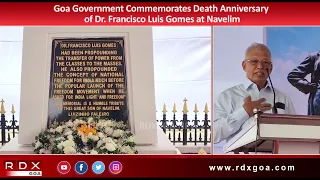 Goa Government Commemorates Death Anniversary of Dr. Francisco Luis Gomes at Navelim