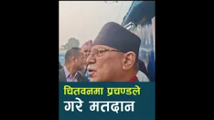 चितवन ३ मा मतदान गरेपछि प्रतिक्रिया दिदै प्रचण्ड - NEWS24 TV