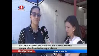 Lara: Voluntarios se siguen sumando para apoyar a familias afectadas por sismos
