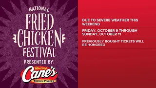 National Fried Chicken Festival postponed due to flooding threat