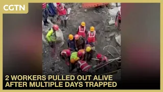 2 workers pulled out alive after multiple days trapped
