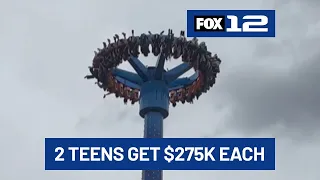 Two teens trapped upside down on Oaks Park ride awarded $275K each